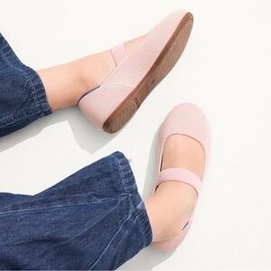 Rothy's The Kid Mary Jane Ballerina Flats Pink Washable Girls size K13